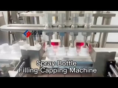 Macchina automatica per il riempimento e la tappatura di flaconi spray per cosmetici e farmaceutici
