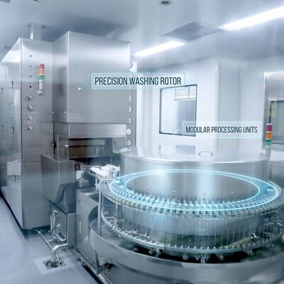 Acquistare Riempitrice per fiale di vetro farmaceutiche con sistema di riempimento e sigillatura del lavaggio a trasferimento automatico fabbricazione online