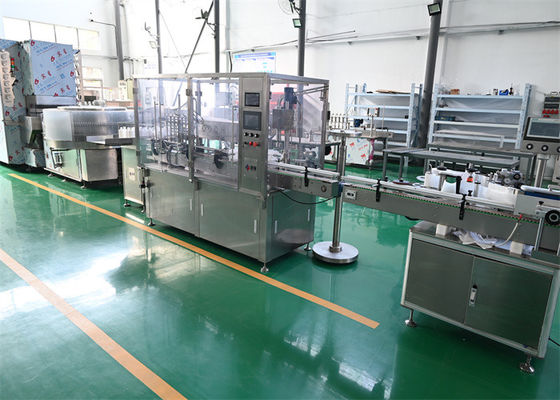 Un buon prezzo. Linea automatica di riempimento delle fiale per la soluzione del rigeneratore di collagene, linea di riempimento ad alta velocità per le fiale da 1 a 20 ml, conformità alle GMP in linea