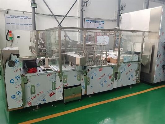 Macchina di riempimento di ampule di precisione per soluzioni anestetiche Linea di produzione farmaceutica ad alta velocità con lavatrice rotativa ad ultrasuoni