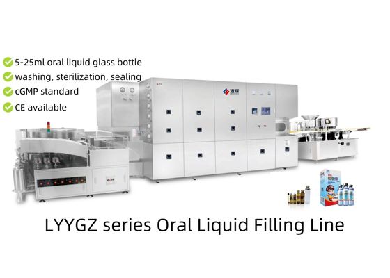 qualità Macchina di riempimento per liquidi orali con 24 ugelli di riempimento, GMP di produzione ad alta velocità e ISO CE certificata 5-25 ml Volume di riempimento regolabile fabbrica