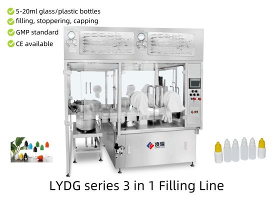 Un buon prezzo. Macchina automatica di riempimento a goccia per occhi con flusso laminare di classe ISO 5, sterile e conforme alle GMP Soluzione da 5 ml a 20 ml in linea