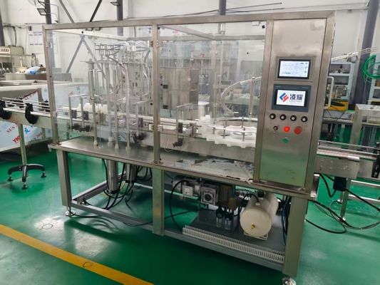Riempitrice automatica per pesticidi, macchina riempitrice per bottiglie di pesticidi adatta per bottiglie in PET da 500-1500 ml, accuratezza ±0,5%, conforme agli standard GMP e FDA